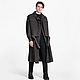 Men's raincoat, crocodile skin, nubuck leather, dark grey!, Mens outerwear, St. Petersburg,  Фото №1