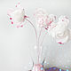 Белые розы 'Застенчивая невеста' цветы из шелка. Цветы. Евгения 'HAT TIME' шляпы и цветы. Ярмарка Мастеров.  Фото №6