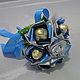 Конфетный мини-букет голубой, Съедобные букеты, Москва,  Фото №1