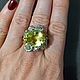 Order Summer ring with lemon citrine and emeralds. SELENA. Livemaster. . Rings Фото №3