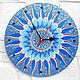 Wall Clock Mandala Sky in the Ocean Hand Painted, Watch, Akhtyrsky,  Фото №1