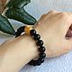 Bracelet from Baltic amber series Black amber, insert is honey. Bead bracelet. Mark Amberstein, sale amber products. My Livemaster. Фото №4