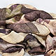 Bufanda de seda Multicolor ecoprint marrón, Scarves, Moscow,  Фото №1