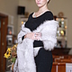 Меховая накидка палантин из песца (перфорация) Polar fox fur cape pelerine