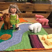 Куклы и игрушки handmade. Livemaster - original item Развивающий коврик "Моя деревня". Handmade.