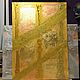 Abstract gold painting with patal and glitter 'Gift' 70h50, Pictures, Volgograd,  Фото №1