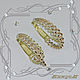 TRINITY earrings 585 gold (yellow, pink, white). VIDEO, Earrings, St. Petersburg,  Фото №1
