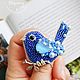 Blue Bird brooch 'Bird of Happiness', Brooches, St. Petersburg,  Фото №1