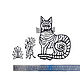  Набор штампов для печати на ткани, набойки ЛУБОЧНЫЙ КОТ. Штампы. BUDDHA CAT. Интернет-магазин Ярмарка Мастеров.  Фото №2