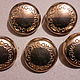 Buttons VINTAGE, vintage metal gold plated large 1980s imported, Vintage buttons, Moscow,  Фото №1