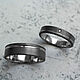 Wedding rings made of titanium with cubic zirconia. Engagement rings. TiTrend. Интернет-магазин Ярмарка Мастеров.  Фото №2