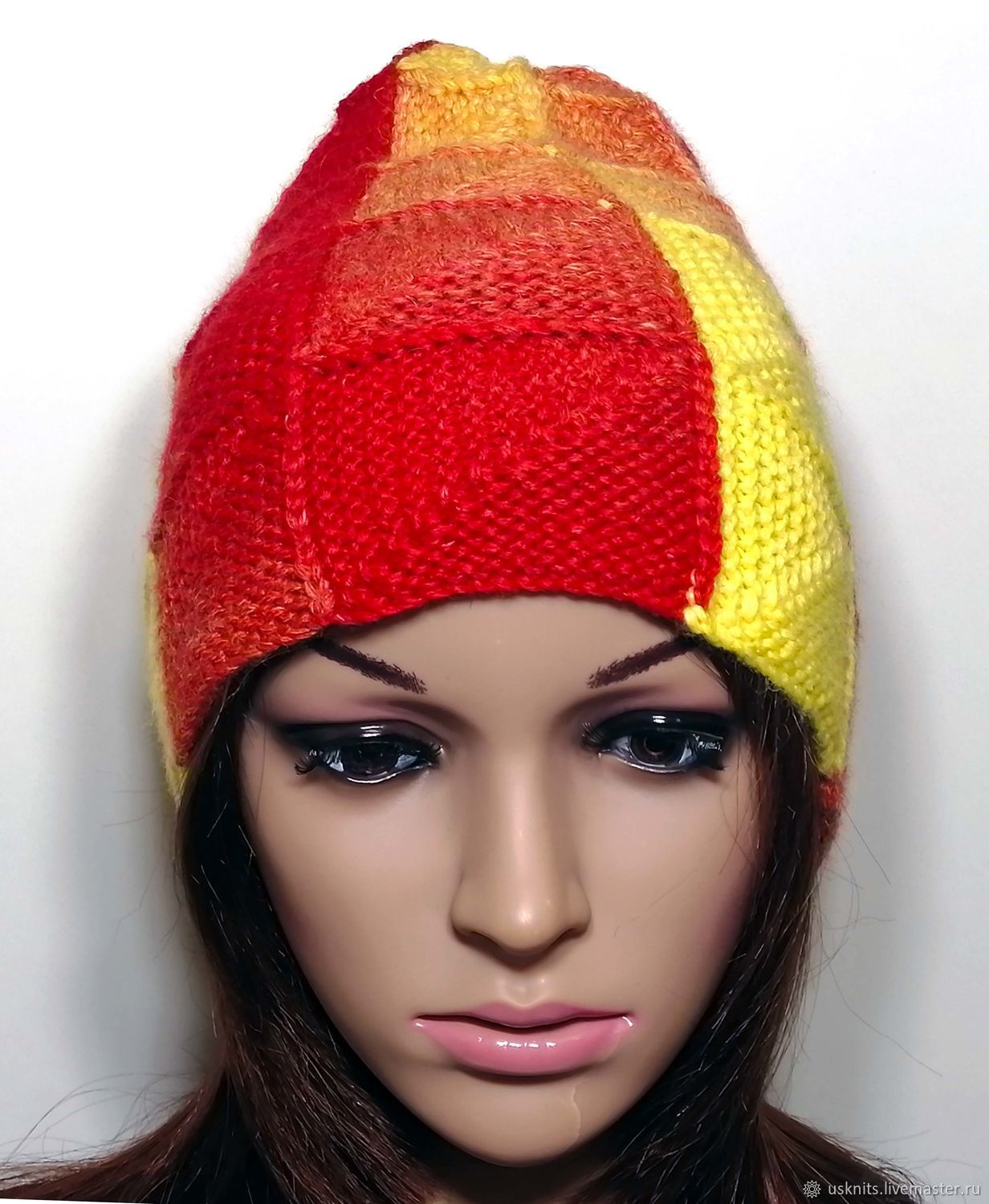 Вязаная шапка-колпак шапка-тыква в интернет-магазине Ярмарка Мастеров ...