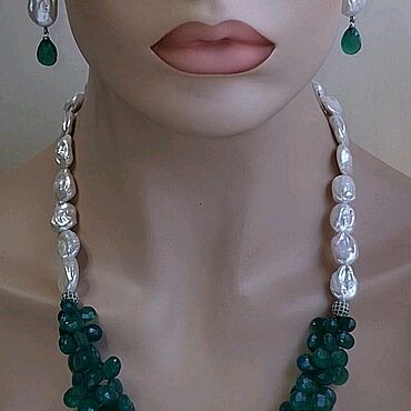 Украшения ручной работы. Ярмарка Мастеров - ручная работа Комплект "Chrysoprase". Handmade.