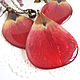 Order Vintage Earring and Pendant Set with red Tulip Resin Petals. WonderLand. Livemaster. . Jewelry Sets Фото №3