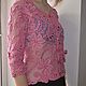 Жакет "Розовое сияние". Пиджаки. Nata Irish lace (BelayaNataliya). Интернет-магазин Ярмарка Мастеров.  Фото №2