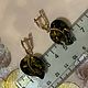 Заказать Винтаж: Винтажные серьги с зеленым янтарем в серебре с позолотой. Ольга (Bagira57). Ярмарка Мастеров. . Серьги винтажные Фото №3