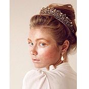 Украшения handmade. Livemaster - original item Gold tiara. Handmade.