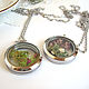 Прозрачный Кулон Цветы Мох Лесной Кулон в серебре Living Memory Locket. Подвеска. Анастасия и Карина. Ярмарка Мастеров.  Фото №5