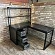 Стол письменный угловой, с ящиками. Столы. EasyLOFT. Интернет-магазин Ярмарка Мастеров.  Фото №2