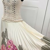Одежда handmade. Livemaster - original item Skirts: Ruffled skirt with roses. Handmade.