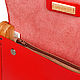 MARKDOWN! Women's SINGLE REEL Clutch. Red leather and wood clutch. Clutches. breatley. My Livemaster. Фото №5