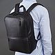 Leather backpack for men 'Tyler' (Black). Men\\\'s backpack. DragonBags - Men's accessories. My Livemaster. Фото №5