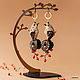 Bird earrings ' Khokhloma haute couture' . Miniature birds, Earrings, Moscow,  Фото №1