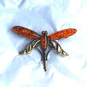 Украшения handmade. Livemaster - original item Brooch-pin: Brooch Dragonfly Ray. Handmade.