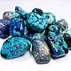 Chrysocolla, malachite,shattucite(AR Congo, Katanga Province, Shabo. Minerals. Stones of the World. My Livemaster. Фото №6