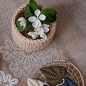Для дома и интерьера handmade. Livemaster - original item Linen lace napkin. Handmade.