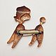 Brooch vintage: ' Poodle' copper brooch. Vintage brooches. golant. Online shopping on My Livemaster.  Фото №2