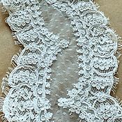 Материалы для творчества handmade. Livemaster - original item French chantilly lace with soutache thread. Sheila. Handmade.