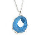Druse pendant 'Blue Sea' blue pendant on a chain stylish. Pendants. Irina Moro. My Livemaster. Фото №4