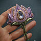 Брошь ЛОТОС. Брошь-булавка. SEMANTIC BROOCH. Ярмарка Мастеров.  Фото №6
