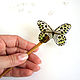 Acacia Wood Hairpin with Leopard Butterfly Resin. Hairpin. WonderLand. My Livemaster. Фото №6