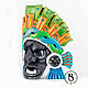 Order Carved mask made of wood 'Tlaloc'. Carved masks from Serg Bula. Livemaster. . Interior masks Фото №3