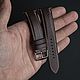 Темно - коричневый ремешок для часов из кожи Horween. Ремешок для часов. TKACHCRAFT | Изделия из кожи. Ярмарка Мастеров.  Фото №4