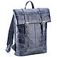 Order Leather backpack 'Benjamin' (blue antique). Russian leather Guild. Livemaster. . Backpacks Фото №3
