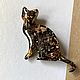 Заказать Брошь "Кошка". Artefact_Ann (уникальные подарки). Ярмарка Мастеров. . Брошь-булавка Фото №3