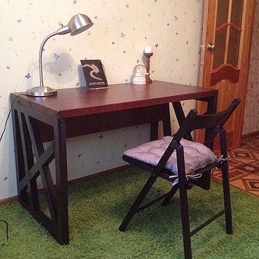 Для дома и интерьера ручной работы. Ярмарка Мастеров - ручная работа Стол письменный в стиле лофт из массива дуба. Handmade.