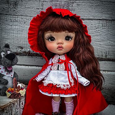 Куклы и игрушки ручной работы. Ярмарка Мастеров - ручная работа Кукла bjd Красная Шапочка и серый волк. Handmade.