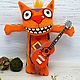 Manu Chao, soft toy red cat by Vasya Lozhkin. Stuffed Toys. Dingus! Funny cats and other toys. Online shopping on My Livemaster.  Фото №2