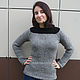 Grey and black tweed jumper sweater. Sweaters. IRINA GRUDKINA Handmade Knitwear. Online shopping on My Livemaster.  Фото №2