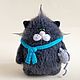 An author's toy cat with a mouse, a gift for a yearling, Stuffed Toys, Moscow,  Фото №1