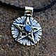 A silver pentagram with a black garnet. Amulet. Nomikon - Oleg Sobolev. Online shopping on My Livemaster.  Фото №2