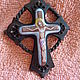 Pectoral cross with enamel insert, Figurines in Russian style, Tolyatti,  Фото №1