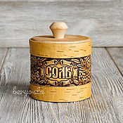 Русский стиль handmade. Livemaster - original item Box of birch bark for salt 