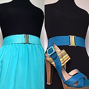 Аксессуары handmade. Livemaster - original item Belt-elastic TURQUOISE, the color is made specially, any color of the belt to order. Handmade.