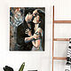 Kiss, oil painting on canvas, lovers, two, love, Pictures, St. Petersburg,  Фото №1