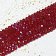 Beads 80 pcs faceted 3h2 mm Red with rainbow coating. Beads1. agraf. Online shopping on My Livemaster.  Фото №2